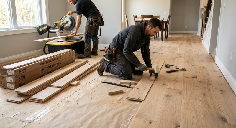 White Oak Floor Installation in San Antonio, TX