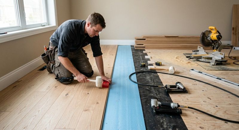 Dark Wood Floor Installation in Austin, TX