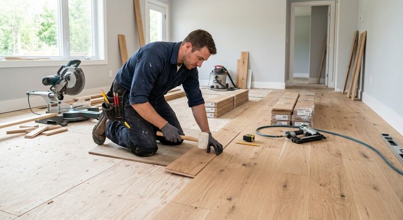 Dark Wood Floor Installation in San Antonio, TX