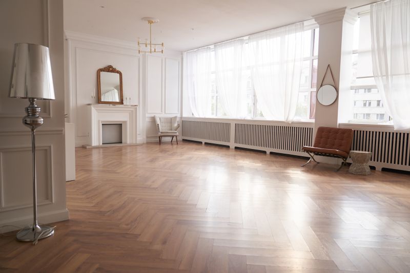 Room with Parquet Flooring