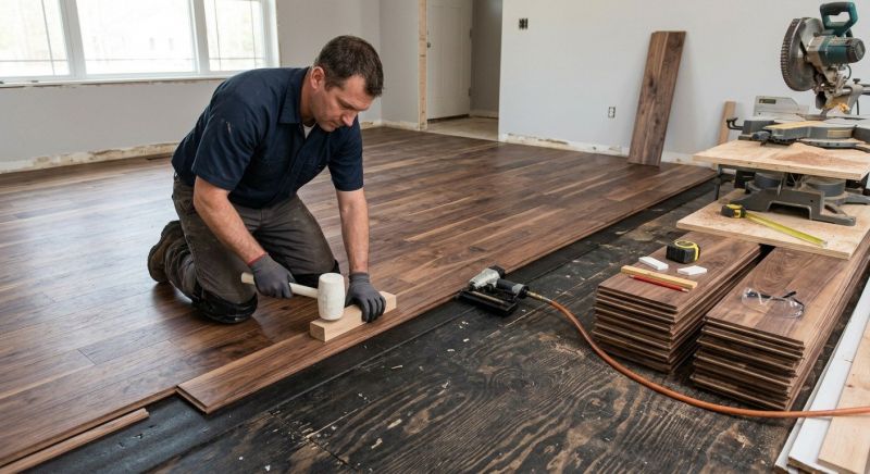 Walnut Flooring Installation in San Antonio, TX
