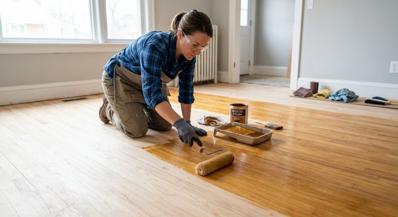 Wood Floor Staining in Kansas City, KS